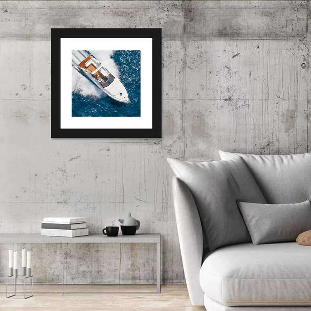 Motor Yacht from Above Wall Art
