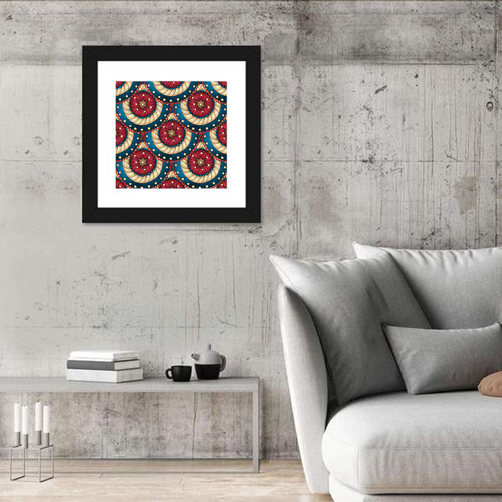 Tessellated Fish Scale Pattern Wall Art