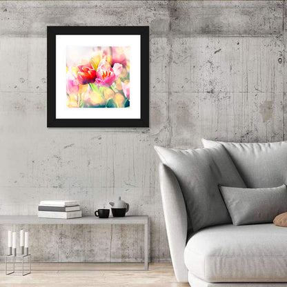 Artistic Spring Tulips Wall Art