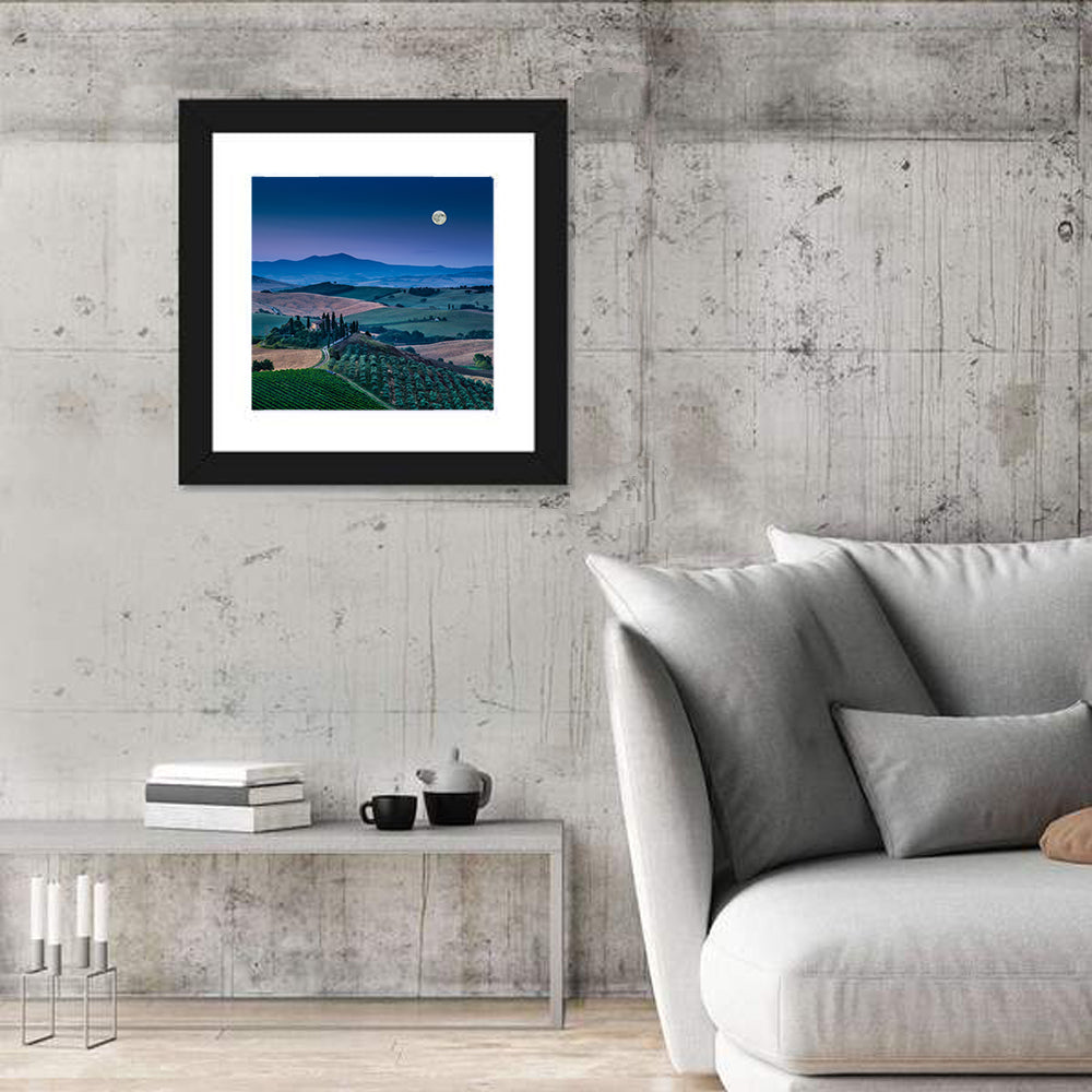 Moonlit Tuscan Hills Wall Art