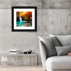 Autumn Forest Waterfall, Thailand Wall Art