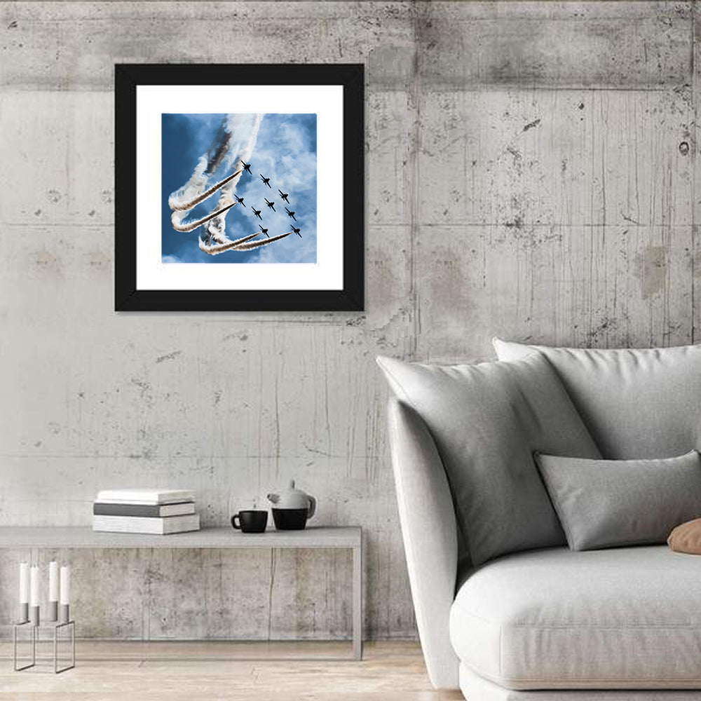 Nine-jet Aerobatic Formation Wall Art
