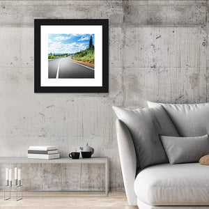 Road In Mountain Forest Wall Art