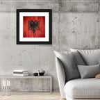 Albanian Flag Emblem Wall Art
