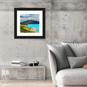 Mount Cook & Pukaki Lake In New Zealand Wall Art