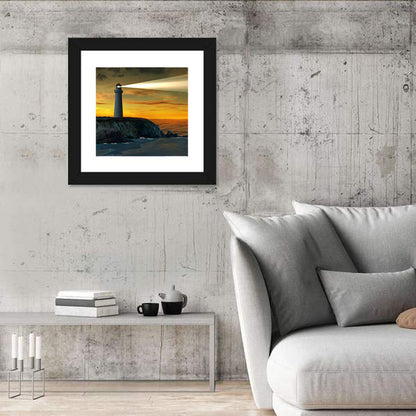 Lighthouse At Sunset Wall Art