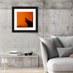 Howling Wolf Under Full Moon Wall Art