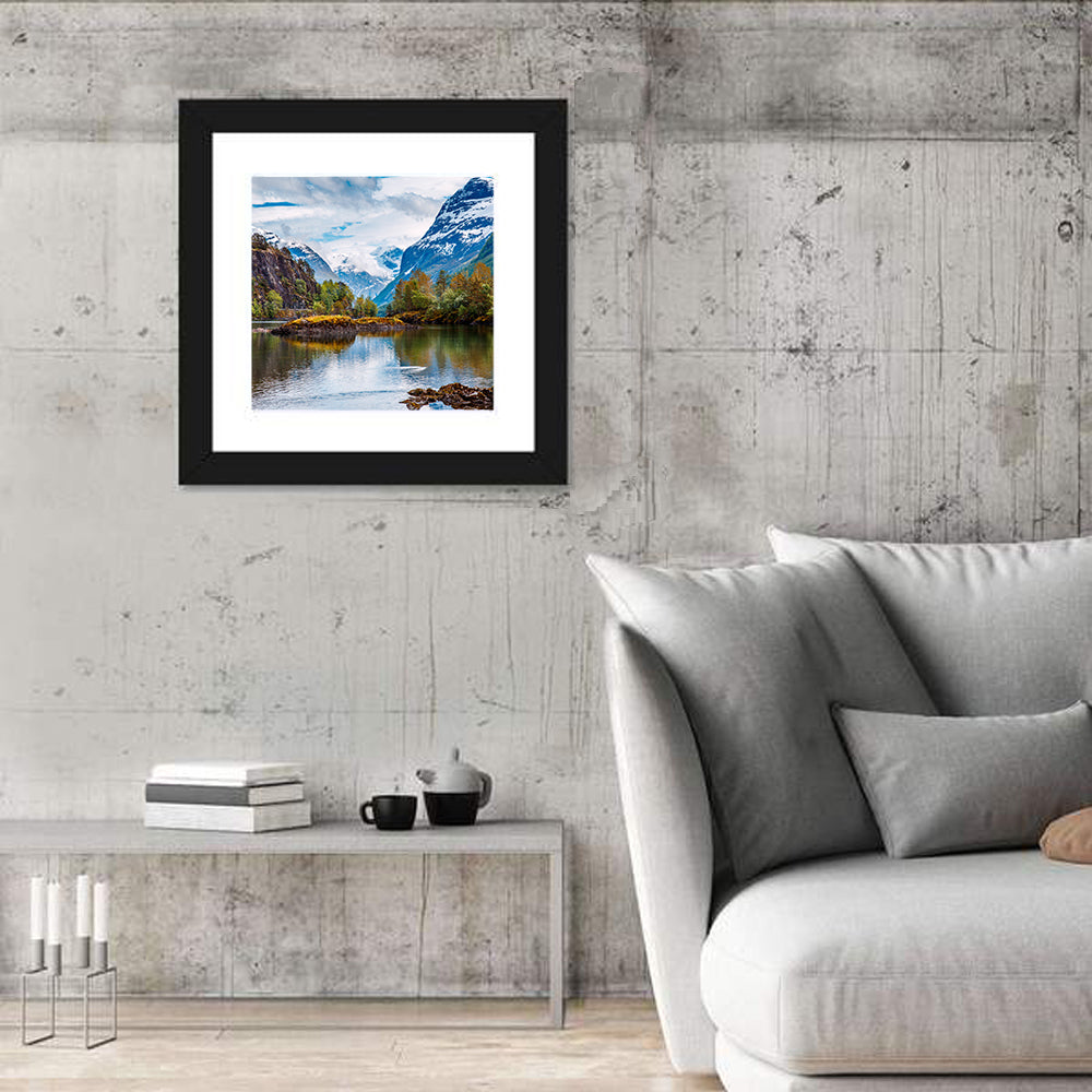 Norwegian Mountain Reflection Wall Art