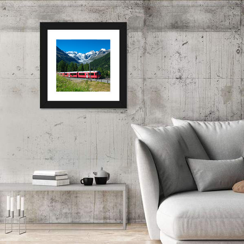 Bernina Express in Swiss Alps Wall Art