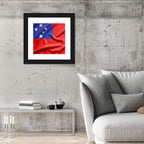 Samoa Flag with Stars Wall Art