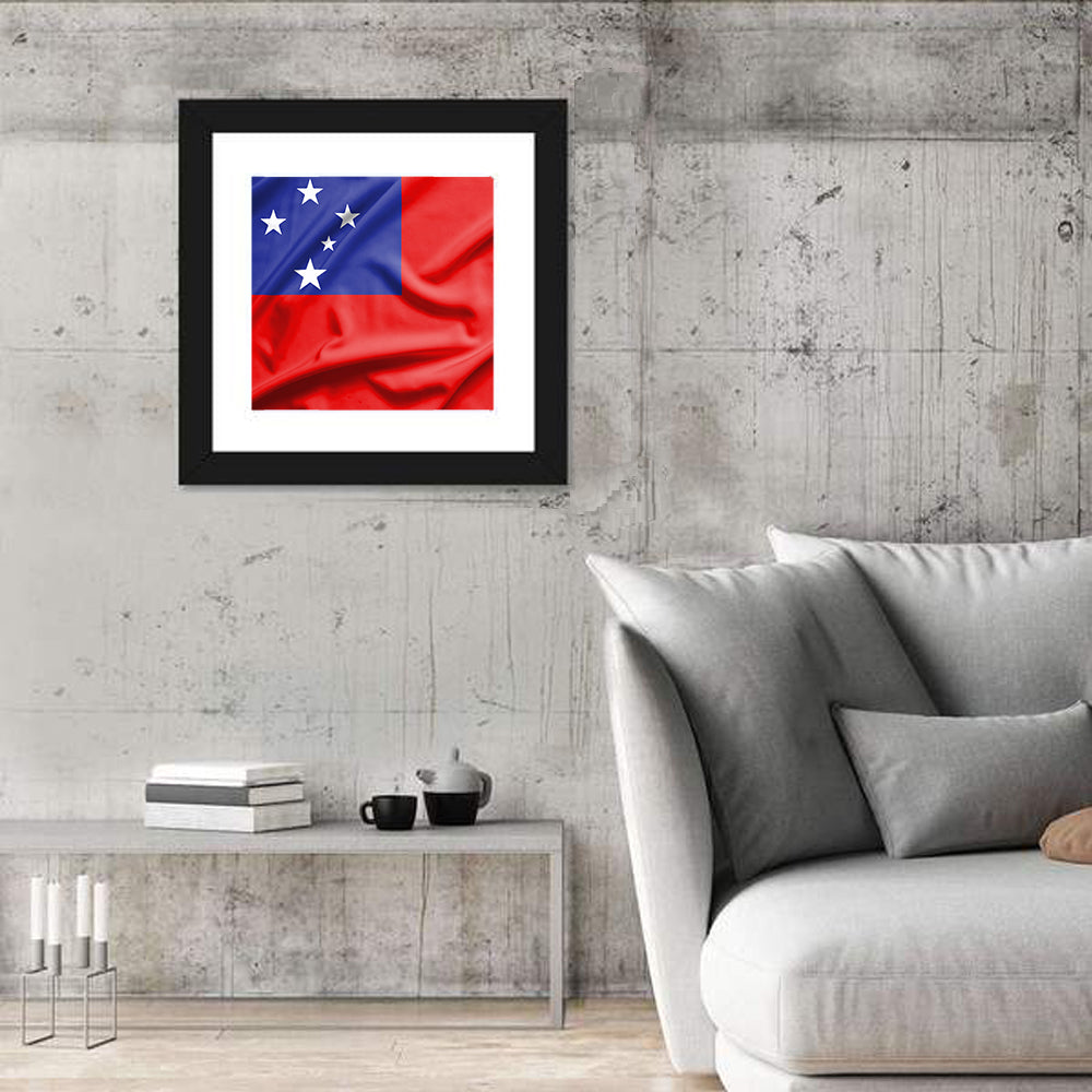 Samoa Flag with Stars Wall Art