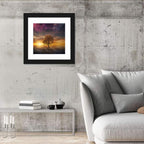 Surreal Tree Over Reflective Lake Wall Art