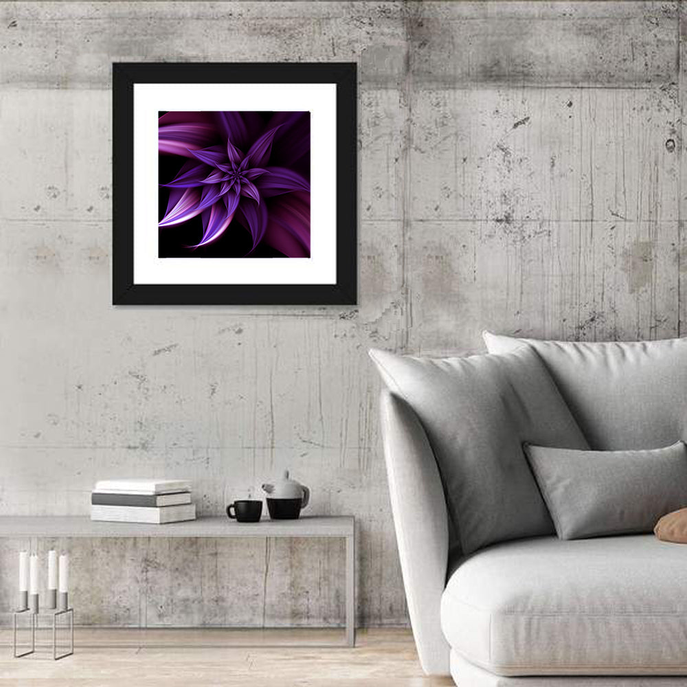 Elegant Purple Spiral Blossom Wall Art