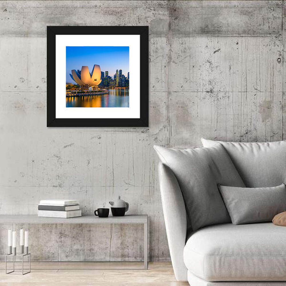 Singapore Marina Skyline at Dusk Wall Art