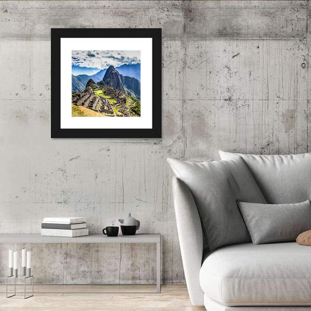 Machu Picchu, Lost City of the Incas Wall Art in a room, square