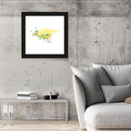 Eurasia Map with Country Labels Wall Art