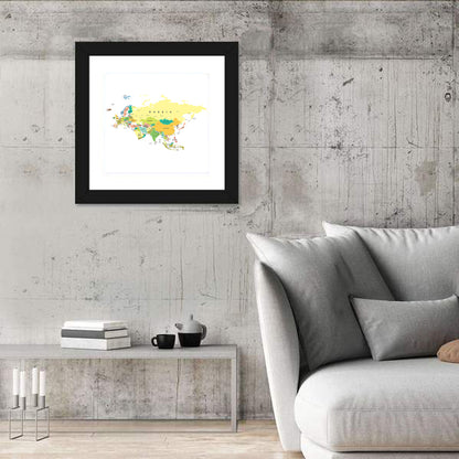 Eurasia map Wall Art