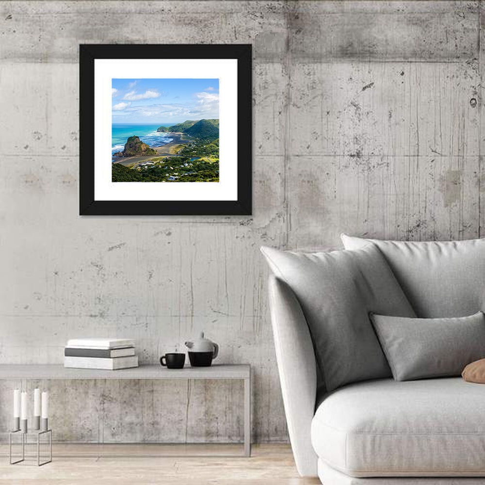 Lion Rock at Piha Beach Wall Art