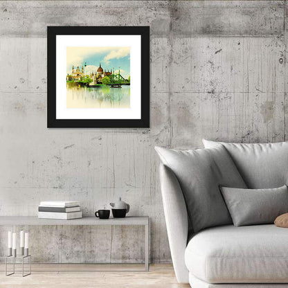 Watercolor Budapest Illustration Wall Art