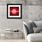 Red Brain Wave Concept Wall Art