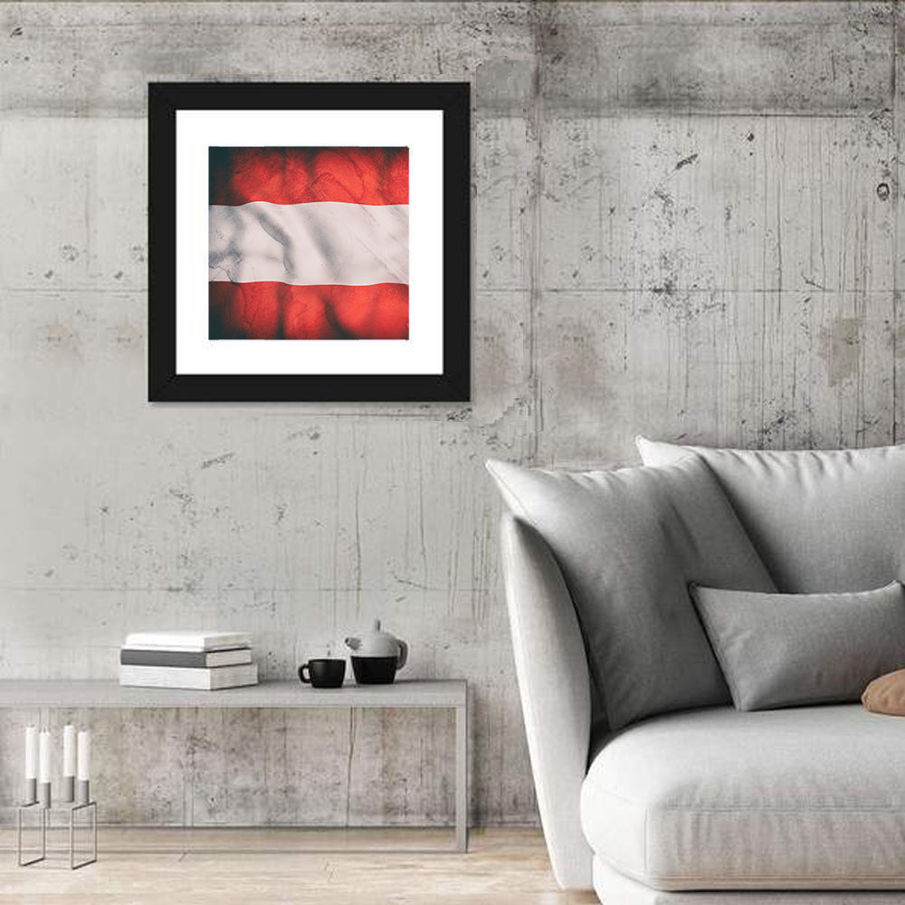 Waving Austrian Flag Wall Art