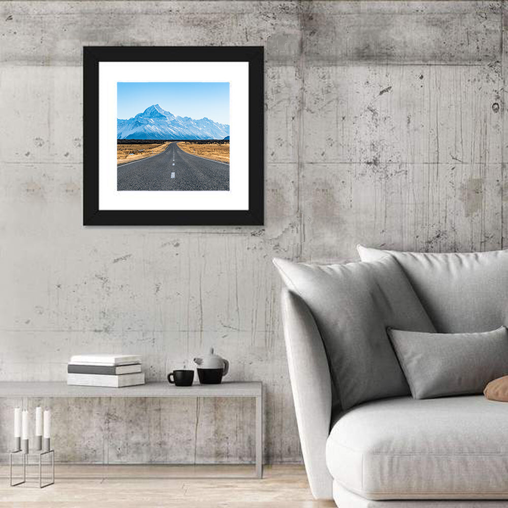 Road to Mount Cook Wall Art in a room, square