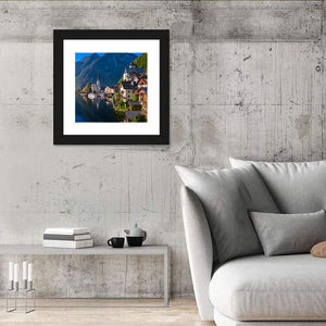 Alpine Lake Village Hallstatt Wall Art