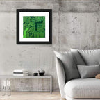 Microchip Connection Grid Wall Art
