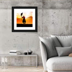 Knight Silhouette at Sunset Wall Art