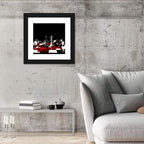 Two Kings on Black Chessboard Wall Art