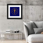 Indiana State Flag Graphic Wall Art