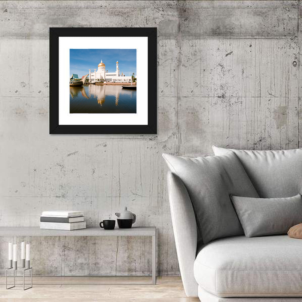 Sultan Omar Ali Saifuddien Mosque Reflection Wall Art