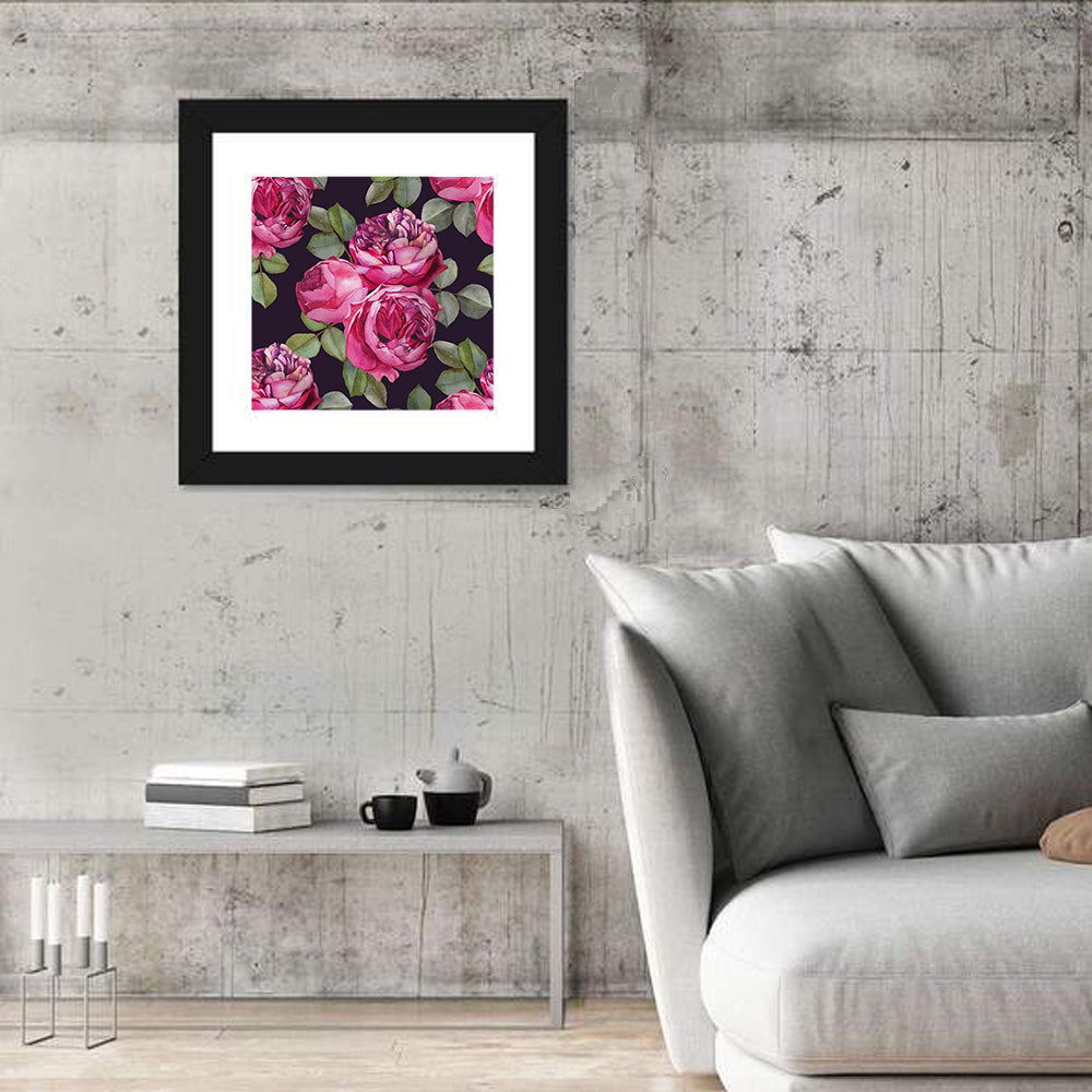 Pink Watercolor Roses Wall Art