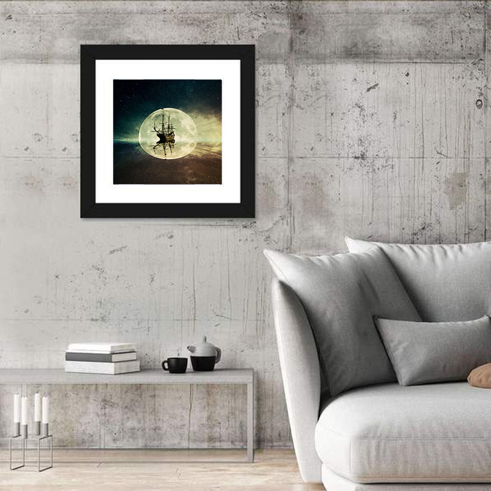 Floating Old Ship Artwork Wall Art