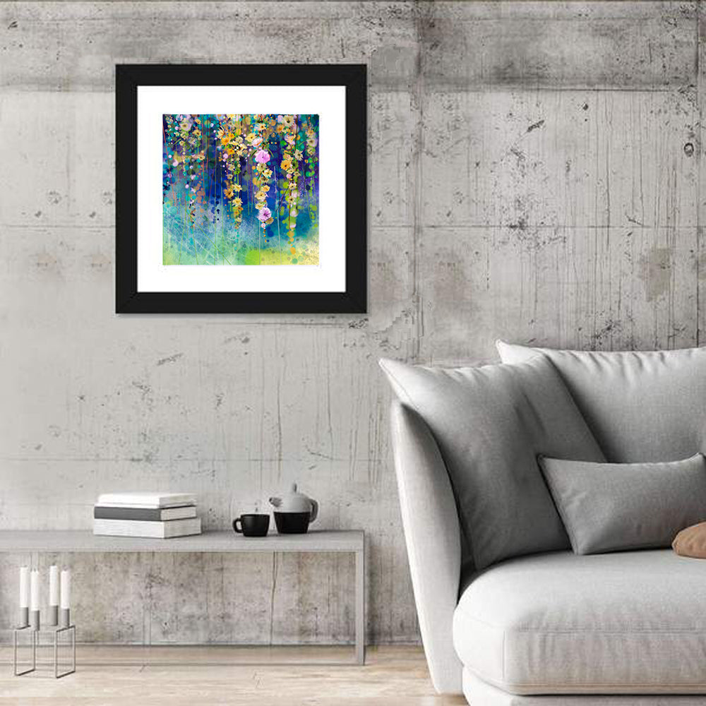 Ethereal Hanging Floral Vines Wall Art