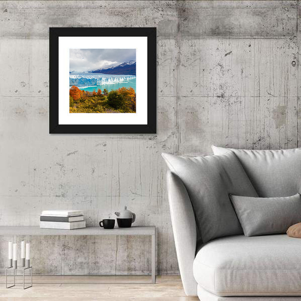 Perito Moreno Glacier, Autumn Wall Art in a room, square