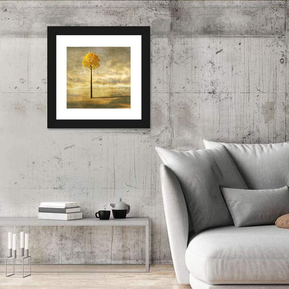 Solitary Tree at Golden Hour Wall Art