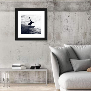 Dog Surfer Riding the Waves Wall Art
