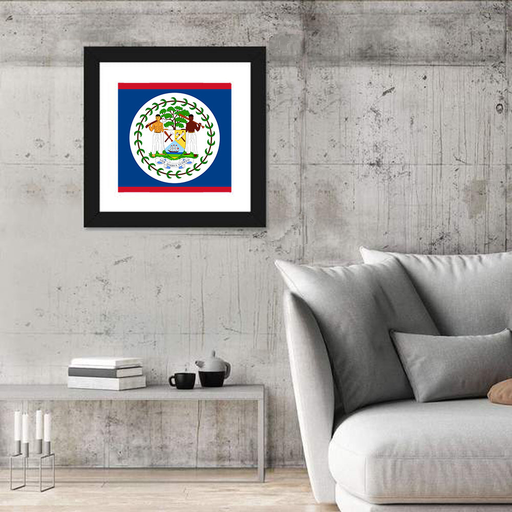 Flag Of Belize Wall Art