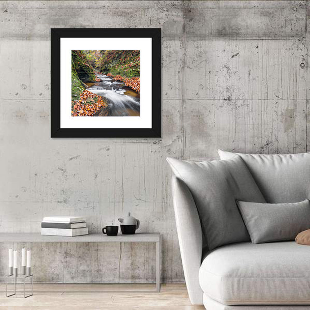 Warren County Autumn Cascades Wall Art in a room, square