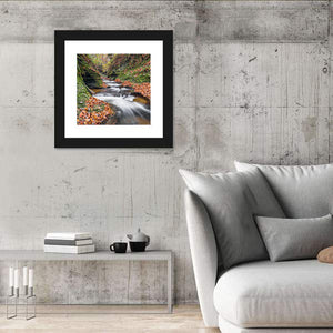 Water cascades in Warren County, Indiana Wall Art