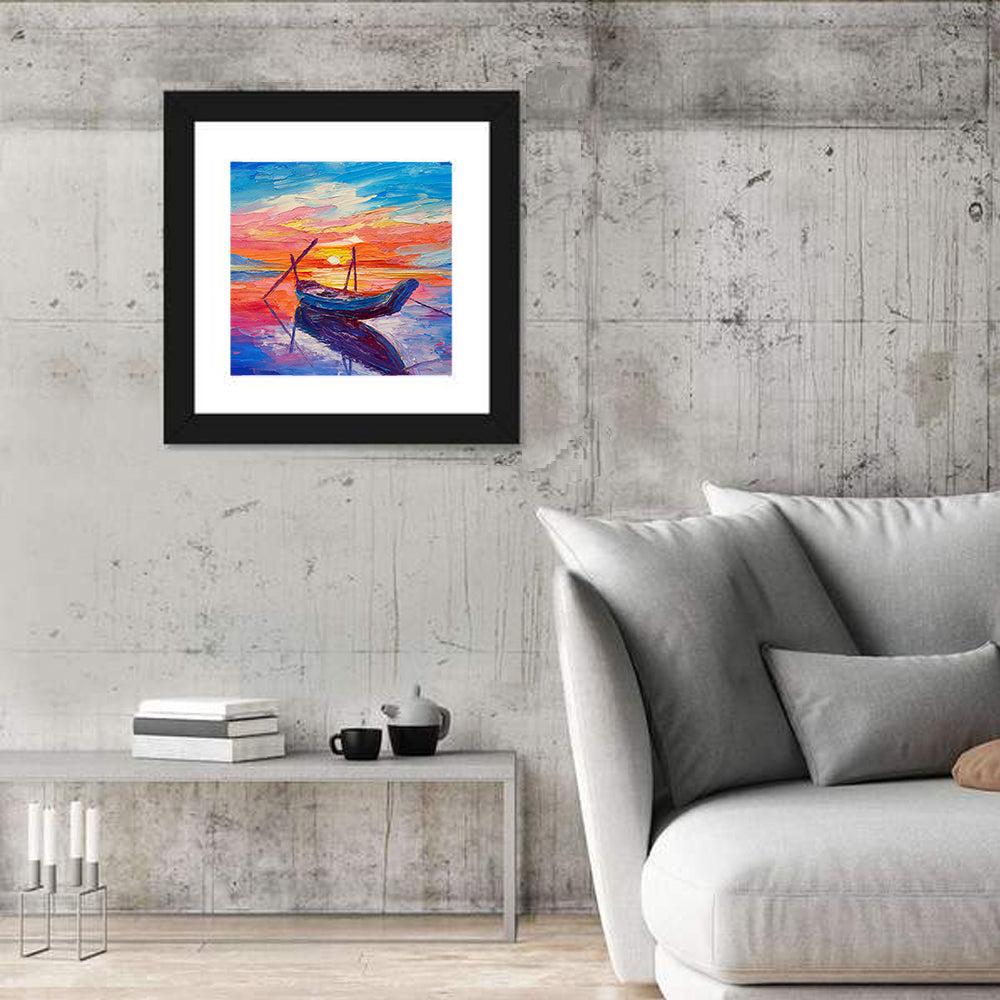 Fishing Boats at Sunset Wall Art