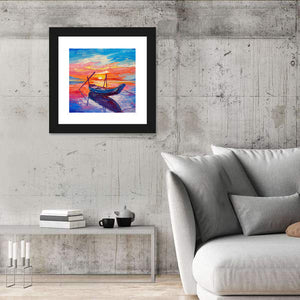 Fishing Boats In Sea Artwork Wall Art