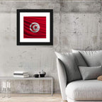 Tunisia Flag with Crescent and Star Wall Art