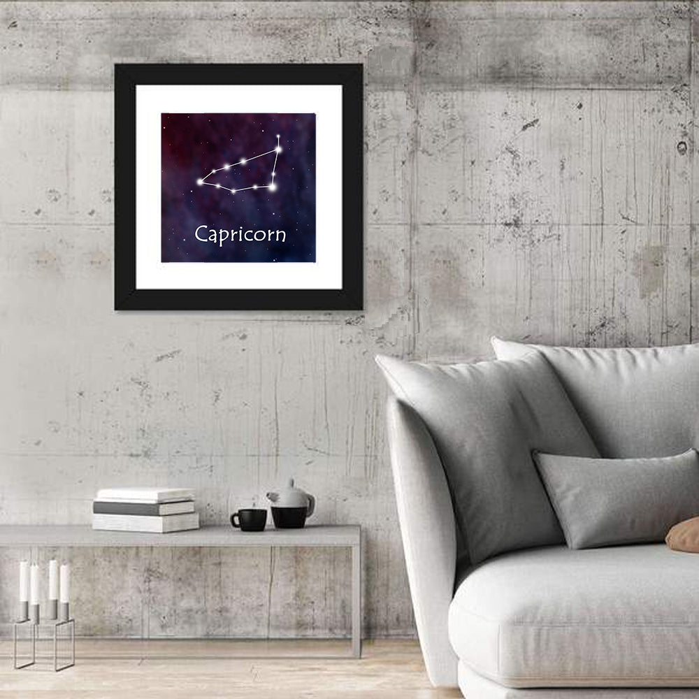 Capricorn Horoscope Constellation Wall Art