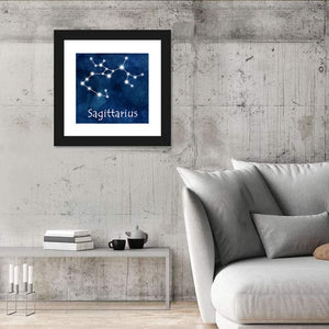 Sagittarius Horoscope Constellation Wall Art