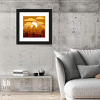 Layered Desert Sunset Wall Art
