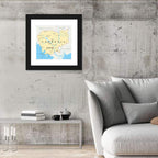 Minimalist Cambodia Political Map Wall Art