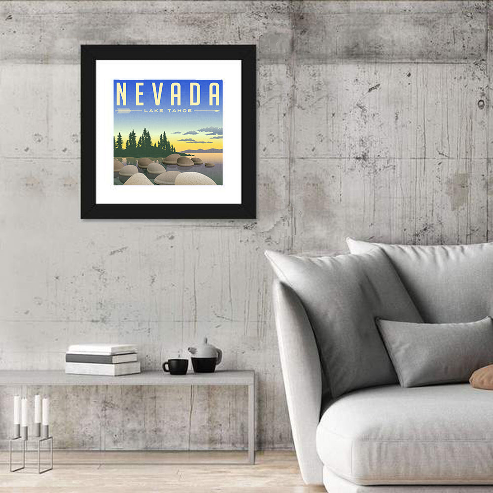 Lake Tahoe Vintage Travel Wall Art