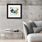 China Political Map Wall Art